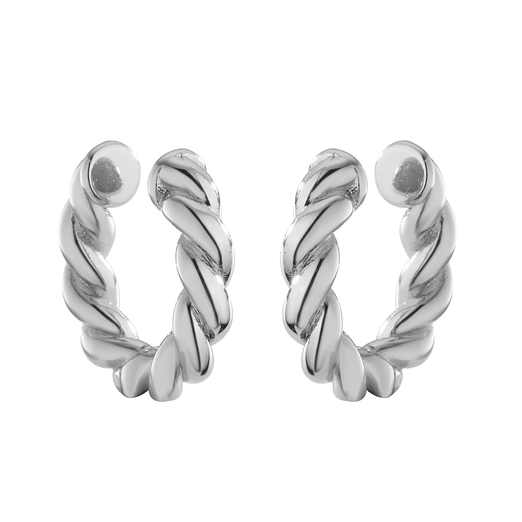 Twist Silver Earcuff